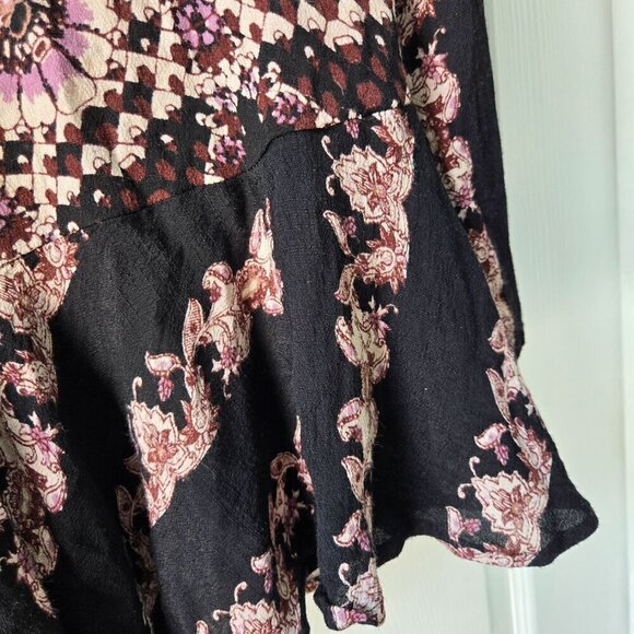 Free People Smooth Talker Open Back Flounce Hem Purple Tunic Dress Size S - Picture 4 of 9